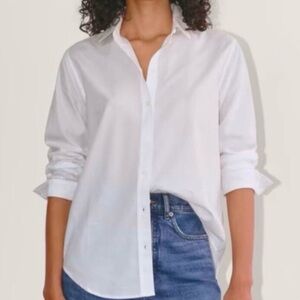NWT EVERLANE Women’s White Casual Button Down Shirt